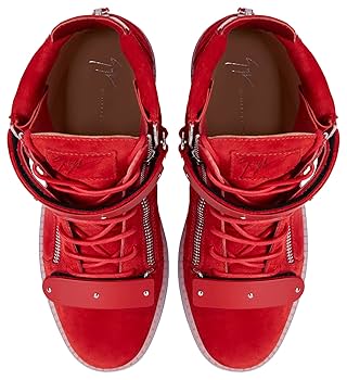コニ Amazon.com: Giuseppe Zanotti, Coby Mid Top Sneakers, 9, Red